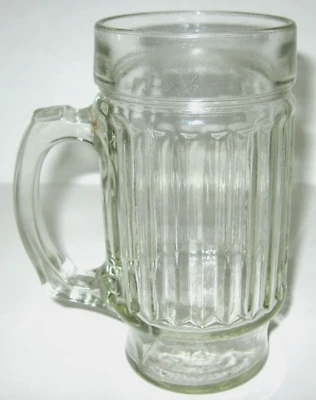 Vintage Beer Mug Root Beer Glass 14 oz Anchor Hocking Line Lites - Изображение 1 из 4