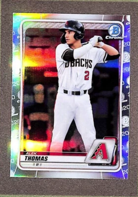 2020 Bowman Draft Chrome #BD-195 Alek Thomas Silver Refractor Parallel  - Image 1 of 3