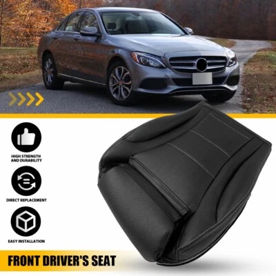 Cubierta de asiento de cuero inferior del conductor para Mercedes Benz C300 C350 C400 C250 K 2015-21 Foto 1 de 4