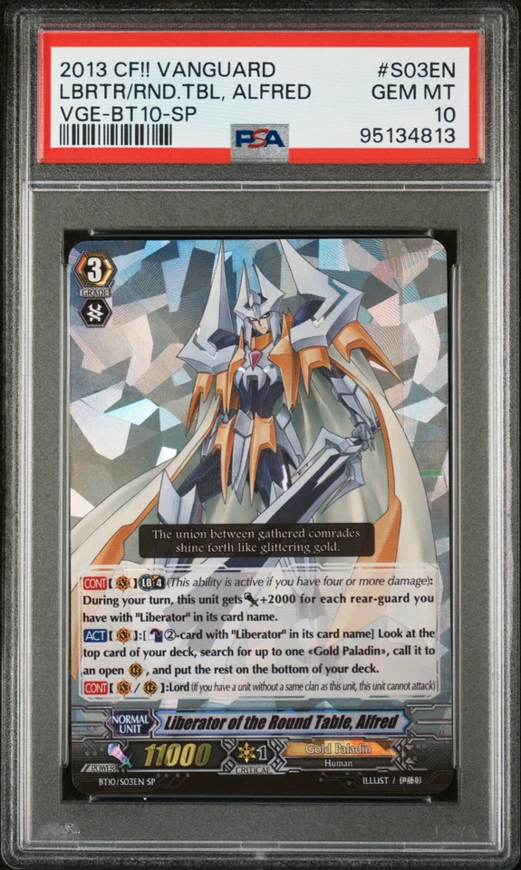 Liberator of the Round Table Alfred SP PSA 10 Gem Mint BT10 Cardfight Vanguard - Image 1 of 2