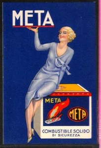 Lib736 - CARTOLINA d'Epoca - PUBBLICITARIA Illustrata - META Combustibile - Picture 1 of 1