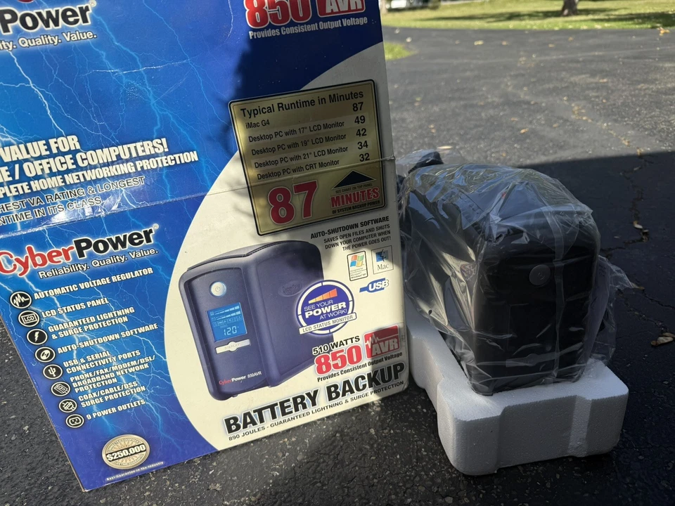 CyberPower CP1000AVRLCD 120V 600W Desktop/Freestanding UPS - Image 1 of 4