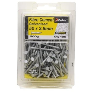 Paslode FIBRE CEMENT NAILS 50x2.8mm Galvanised *Aust Brand - 180 Pcs Or 720 Pcs - Picture 1 of 4