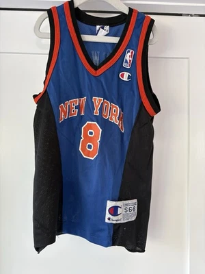 Camiseta de baloncesto de colección de los New York Knicks Sprewell 8 campeón juvenil talla S 6-8 Foto 1 de 4