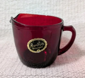 Anchor Hocking Royal Ruby Red Creamer - Original Sticker - VTG 1960s - MCM -NEW! - Picture 1 of 7