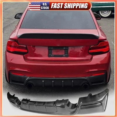 Labio difusor de parachoques trasero de carbono real para BMW Serie 2 F22 F23 M240i M-Sport 14UP Foto 1 de 4