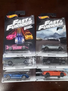 Hot Wheels 2017 Fast And Furious 6 Car Set WALMART EXCLUSIVE Fast & Furious Set - Picture 1 of 4
