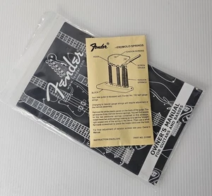 Genuine Fender Custom Shop Strat Guitar Tremolo Springs & Manual - Picture 1 of 9