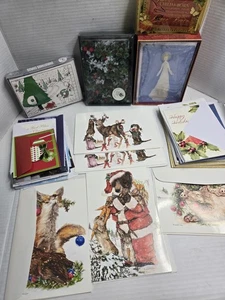 New Lot Unused Christmas Cards All Shapes And Sizes Greeting Cards Craft Supply  - Picture 1 of 11