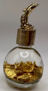 Botella genuina con escamas de hoja de oro en agua con regalo de recuerdo de Dolphin Florida - Imagen 1 de 3