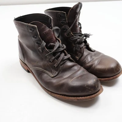 Botas de cuero Wolverine 1000 Mile marrón/gris - para hombre talla 10 D PARA REPARACIÓN COMO ESTÁN Foto 1 de 4