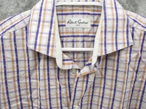 Robert Graham Oberhemd Herren 15,5 lila weiß gestreift Knopfleiste Preppy - Bild 1 von 13