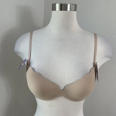 Sutiã feminino b.tempt'd by Wacoal 32A bege nude conversível push-up leopardo novo com etiquetas - Imagem 1 de 4