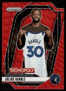 2024-25 Panini Prizm Monopoly Red Prizms #41 Julius Randle - Imagen 1 de 2