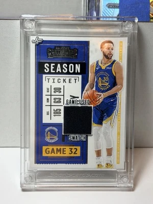 Boleto de temporada 2022-23 Jersey Fusion 2020-21 Contenders #20 parche Stephen Curry Foto 1 de 4