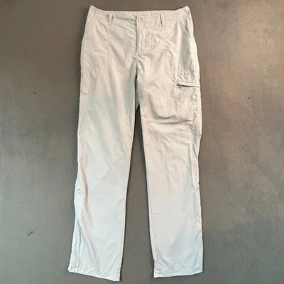 Columbia Pants Womens 4 White Stretch Nylon Hiking Pant Omni Shade Roll Up Ankle - Image 1 of 4