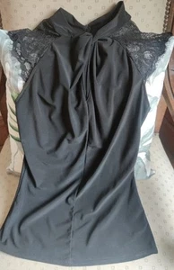 Jane norman Black Lace Top 6 8 - Picture 1 of 5