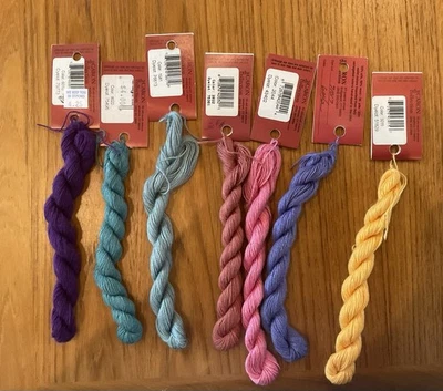 Impression by Caron Silk/Wool blend Floss, Lot of 7, Assorted Colors - Image 1 of 2