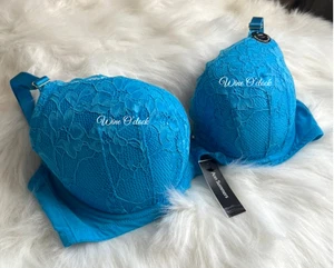Ann Summers Sexy Lace New Padded Push Up Plunge Bra Aqua Sizes 32A~44G - Picture 1 of 6