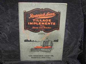 1928 Roderick Lean Tillage Implements for Horse & Tractor Catalog Mansfield OH - Picture 1 of 7