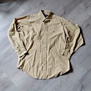 Polo Ralph Lauren Blake Cotton Shirt Mens M Blue Yellow Checkered Small Pony - Picture 1 of 8