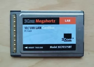 3Com Megahertz, 10/100 LAN CardBus, PC Card Model 3CCFE575BT, Untested - Picture 1 of 10