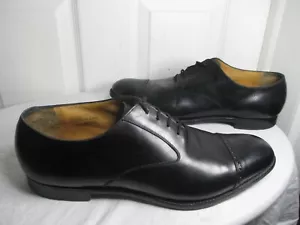 POULSEN SKONE & Co BY EDWARD GREEN For BARNEYS NY BLK LEATHER CAP TOE OXFORD 12D - Picture 1 of 7