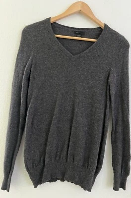 Suéter Only Mine Mujer Pequeño 2 Capas 100% Cachemira Pullover Gris Suave Preppy Foto 1 de 4