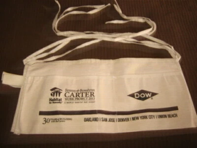 President JIMMY CARTER Habitat for Humanity "APRON" (1) w/ (3) Pockets (2013) + - Image 1 of 4