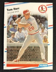 1988 Fleer Tom Herr Baseball Card #35 Cardinals 2B NM O/C - Picture 1 of 2