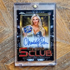 /10 Black Topps WWE 5 Timers Club Charlotte Flair Auto Wrestling Card Autograph