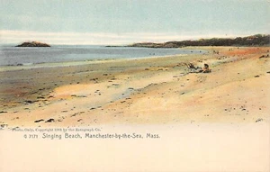# K1360 Manchester by the Sea, Ma. POSTAL, PLAYA CANTANTE - Imagen 1 de 2