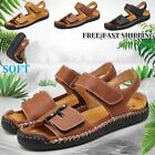 Summer Mens Leather Sandals Quick Dry Beach Shoes Outdoor Casual Hiking Tennis