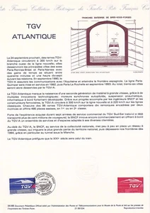 Document philatélique 1er jour 34- 1989 TGV Atlantique - Picture 1 of 1