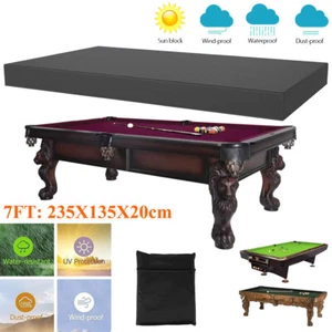 7Ft Billiard Pool Table Covers Waterproof Indoor 210D Polyester +Locking Rope AU - Picture 1 of 20