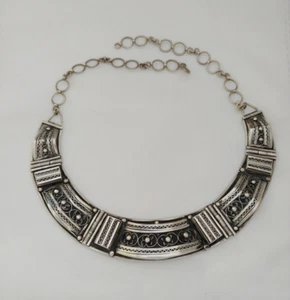 Moroccan Necklace Silver Pyramid Tuareg Berber Vintage Ethnic Tribal African Old - Picture 1 of 13