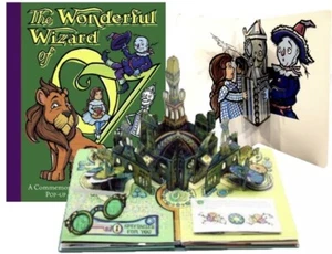 New Wizard of Oz Pop Up Book all Cards With Green Emerald Glasses Robert Sabuda - Picture 1 of 12