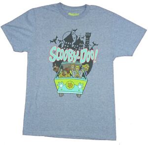 Scooby Doo Adult New T-Shirt - Full Gang Loaded in the Mystery Machine