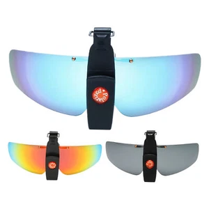 Polarized Clip On Flip Up Sunglasses For Men Women Oversized Driving Glasses - Picture 1 of 15