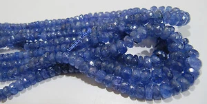 Cuentas facetadas rondelle de tanzanita natural de 5 a 9 mm, hilo de 8 pulgadas - buena calidad - Imagen 1 de 6