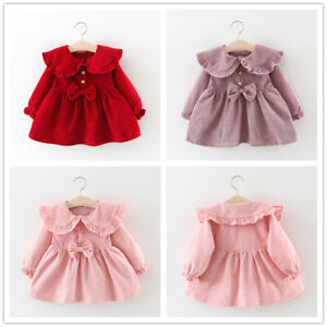 Toddler Baby Girls Spring/Fall Outdoor Dress Long Sleeve Princess Jacket Coat
