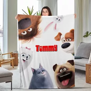 Personalized The Secret Life Of Pets Blanket, Velveteen Plush Blanket, Sofa Blan - Picture 1 of 4