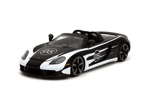 PORSCHE CARRERA GT BLACK CONVERTIBLE 1/24 DIECAST CAR JADA TOYS 35490 - Picture 1 of 6