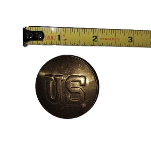 US /Civil War Goldtone Button w/Screw Concho on back Reenactment - Imagen 1 de 1