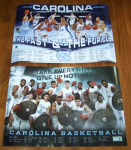 2007-2008 UNC Tar Heels Basketball Posters (2) Men  (Final Four) & Women - Picture 1 of 3