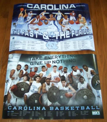 2007-2008 UNC Tar Heels Basketball Posters (2) Men  (Final Four) & Women - Image 1 of 3