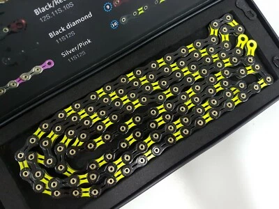 Cadena de bicicleta SUMC SX11SL 11 velocidades carretera/MTT con revestimiento de diamante-116 eslabones Foto 1 de 2