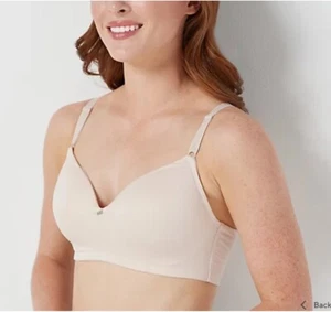 Breezies Smooth Curves Wirefree T-Shirt Bra Champagne 46 C A379944 - Picture 1 of 4