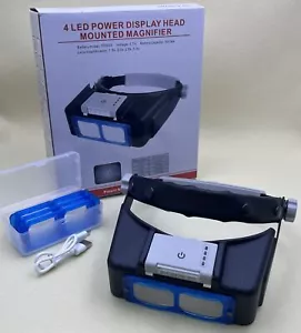 1.5X/2X/2.5X/3.5X Optivisor 4 LED Head Mounted Magnifier Type-C Rechargeable - Picture 1 of 1