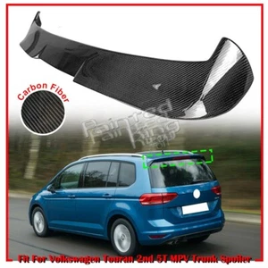 2016-2021 Fit FOR Volkswagen Touran 2nd 5T MPV DTO V Trunk Spoiler Real Carbon - Picture 1 of 8